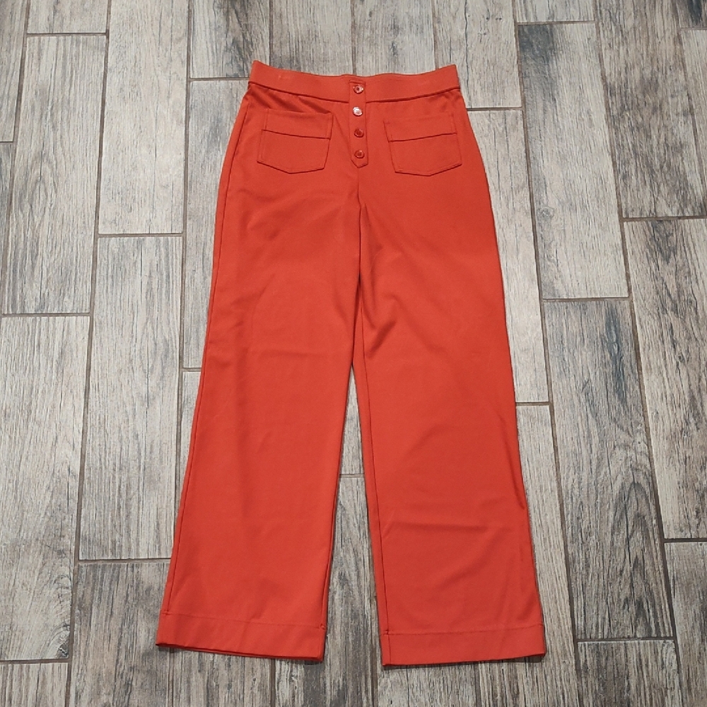 Women's Orange Wide-Leg Pants Size Large
